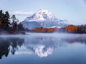 Mirror of the Grand Teton: Autumn Dawn Reflection